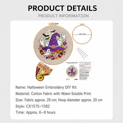 Halloween DIY Embroidery Craft Kit for Adults & Beginners