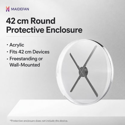 ClearView™ 3D Hologram Fan Protective Display Enclosure