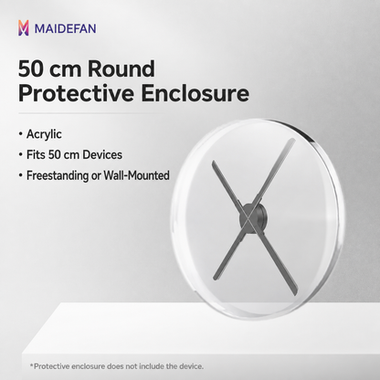 ClearView™ 3D Hologram Fan Protective Display Enclosure