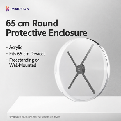 ClearView™ 3D Hologram Fan Protective Display Enclosure