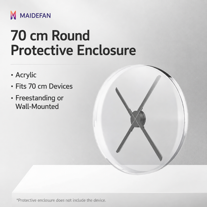 ClearView™ 3D Hologram Fan Protective Display Enclosure