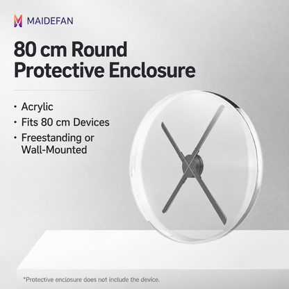 ClearView™ 3D Hologram Fan Protective Display Enclosure