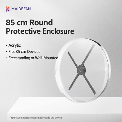 ClearView™ 3D Hologram Fan Protective Display Enclosure