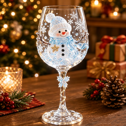 🔥🎁Christmas 3D Wine Glass Collection Gift Box Set✨🎅Magical Christmas  Glass Cup Collection