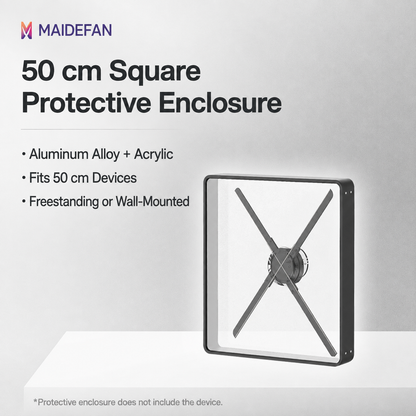 ClearView™ 3D Hologram Fan Protective Display Enclosure