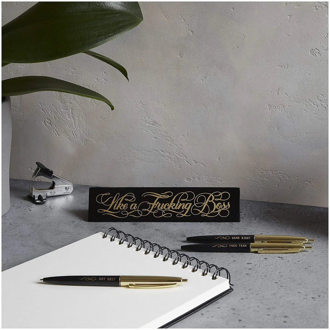 Like a F*cking Boss Desk Sign