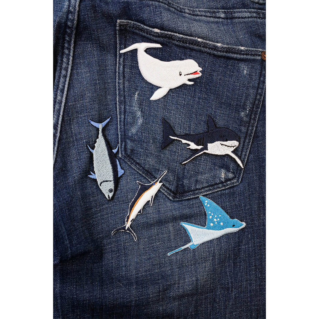 Aufbügel-Patch Meerestier-Set
