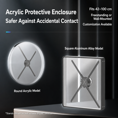 ClearView™ 3D Hologram Fan Protective Display Enclosure
