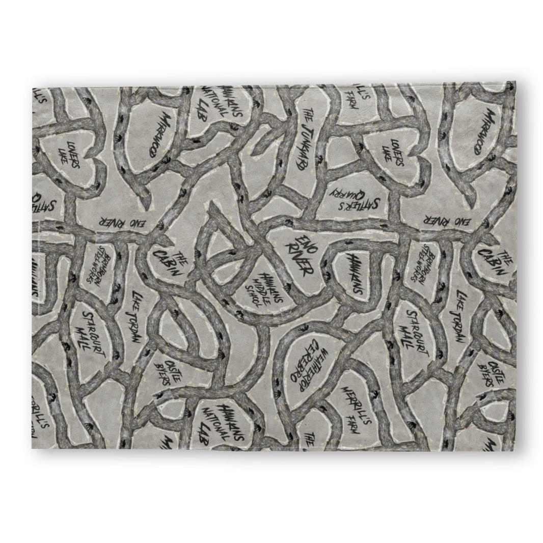 Stranger Things Hawkins Tunnel Map Fleece Blanket