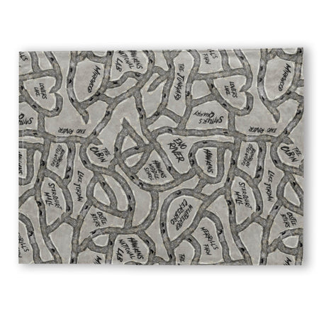 Stranger Things Hawkins Tunnel Map Fleece Blanket