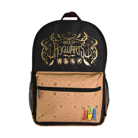 Harry Potter Back to Hogwarts Black Nylon Backpack