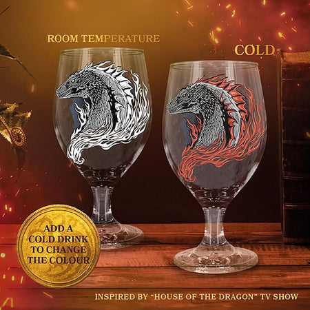 House of The Dragon Colour Changing Glass Goblet