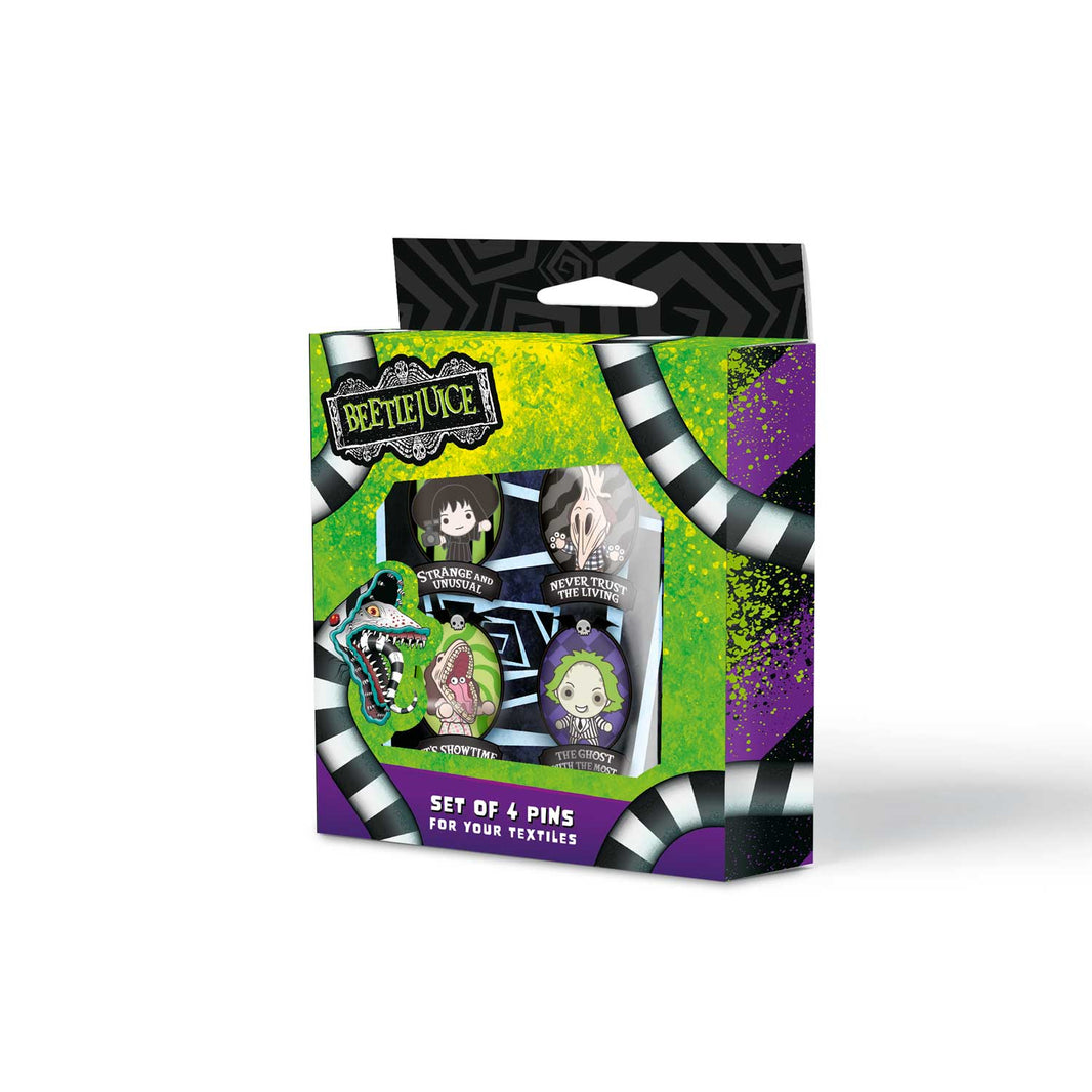Beetlejuice Set Of 4 Pins