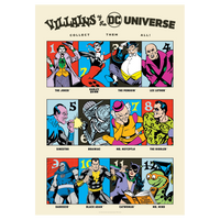 DC 90th Anniversary Villains Art print