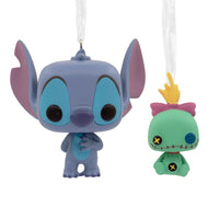 Hallmark Funko POP Disney Lilo  Stitch Christmas Ornaments - 2 Pack Stitch  Scrump