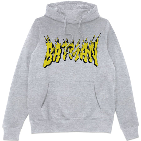 DC Comics Batman Text Fire Hoodie