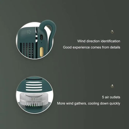 Tragbarer, wiederaufladbarer Clip-Ventilator für die Taille