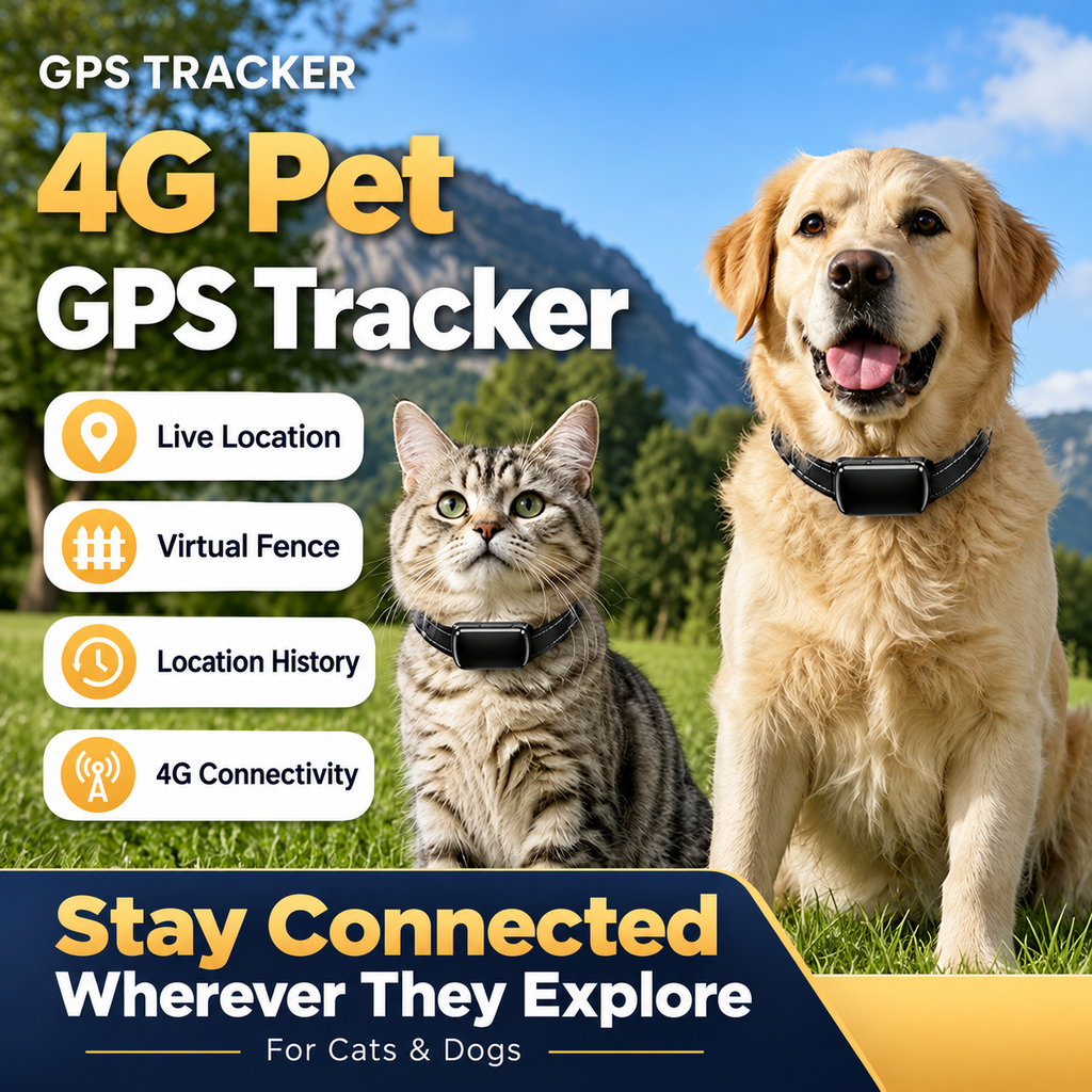 4G GPS Animal Tracker for Pets & Livestock – Live Location, Virtual Fence & Location History