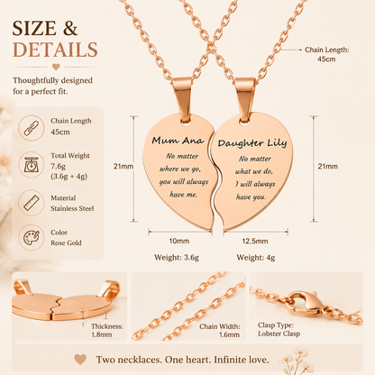 Personalized Mother & Daughter Name Necklace