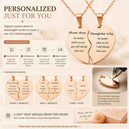 Personalized Mother & Daughter Name Necklace