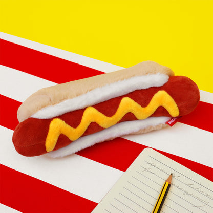 Plush Hot Dog Zip Pouch