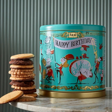 Musical Birthday Biscuit Tin