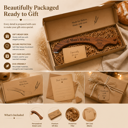 Personalized Engraved Acacia Bread Knife