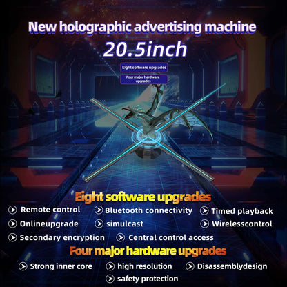 3D LED Hologram Fan Display with App Control and Optional Stand