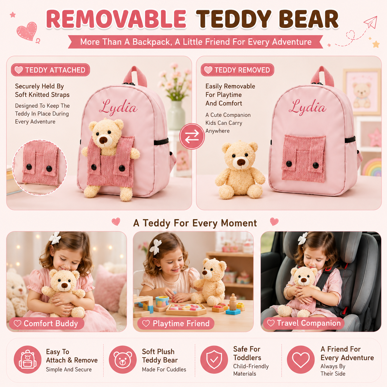 Snuggle Bear Backpack