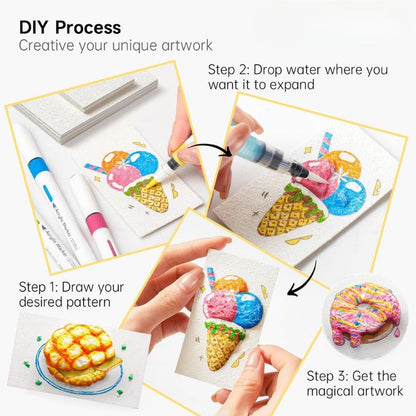 Magic Water-Activated 3D Art Kit – 44-Piece Creative Painting Set