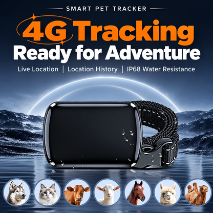 4G GPS Animal Tracker for Pets & Livestock – Live Location, Virtual Fence & Location History