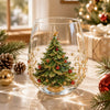 🎄✨ 3D Christmas Glass Art Cup | Luxury Raised Holiday Glassware for Drinks, Decor & Christmas Gifts 🎁