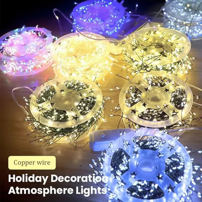 🎁Strisce luminose a LED con filo di rame effetto petardo