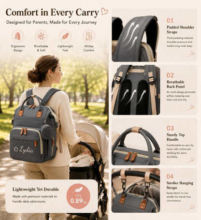 Personalized Multi-Function Diaper Backpack