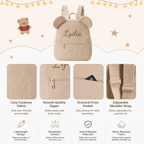 Personalized Corduroy Bear Kids Backpack