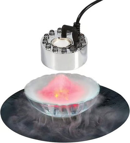 🎃 Halloween Magic Mist Maker – 12 LED Lights for Cauldrons, Fountains & Spooky Décor
