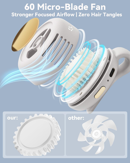 Tragbarer, wiederaufladbarer Clip-Ventilator für die Taille
