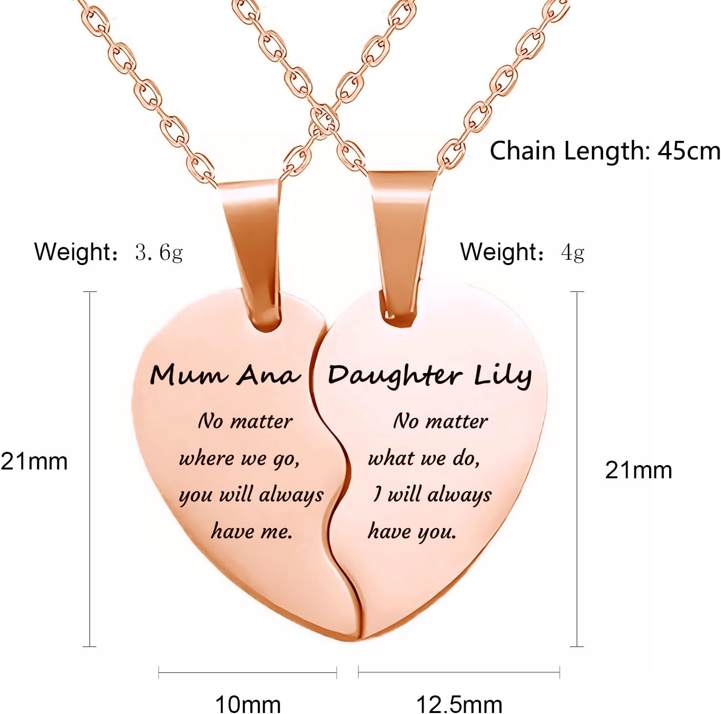 Personalized Mother & Daughter Name Necklace