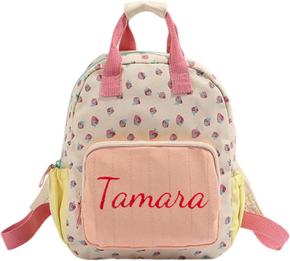 Personalized Strawberry Toddler Backpack