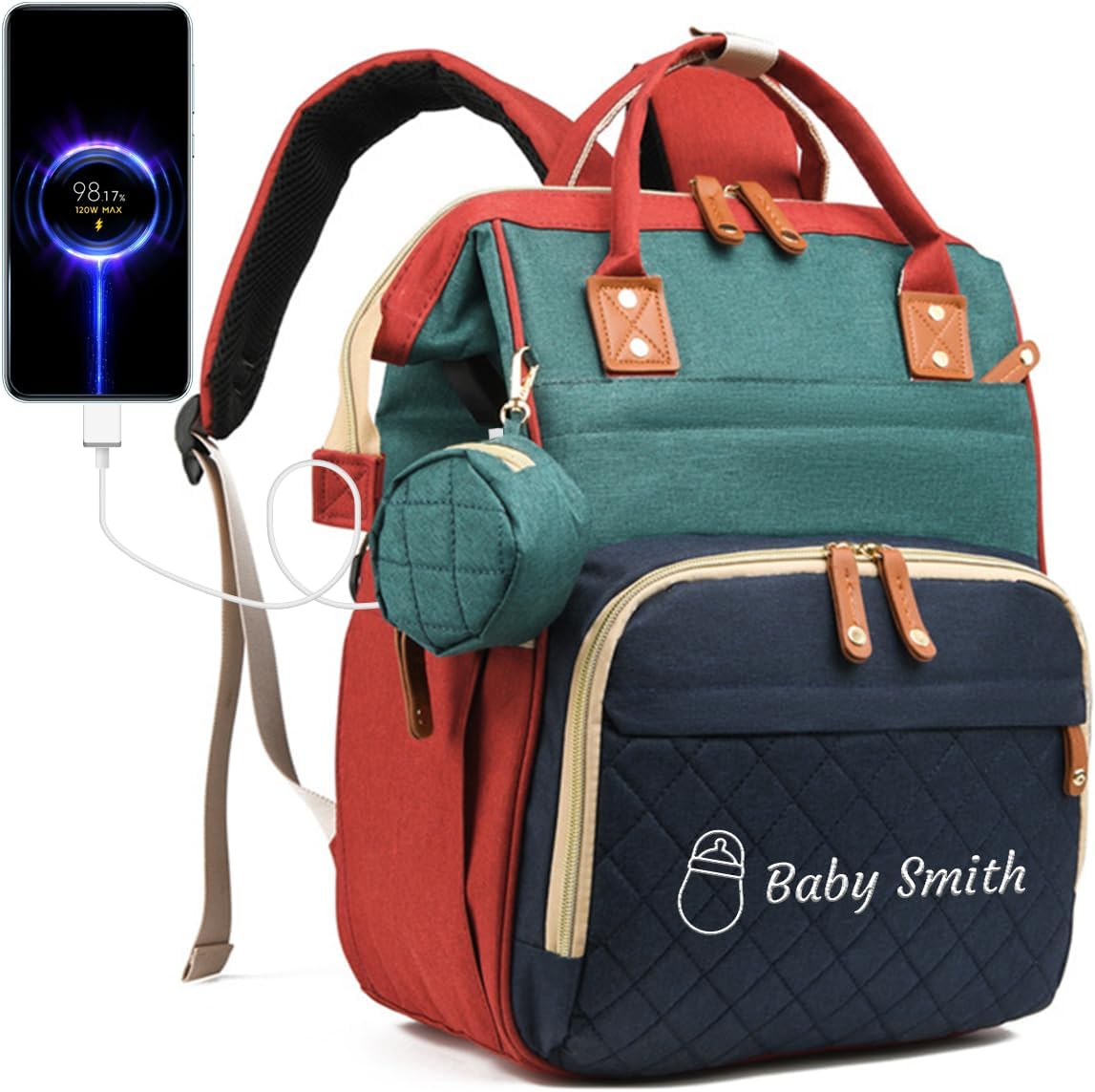 Personalized Multi-Function Diaper Backpack