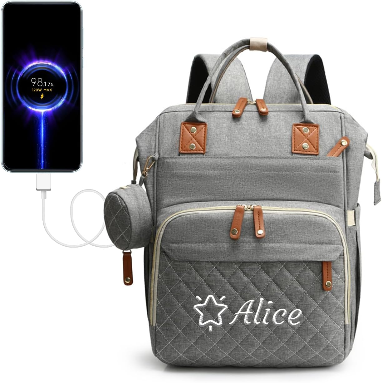 Personalized Multi-Function Diaper Backpack