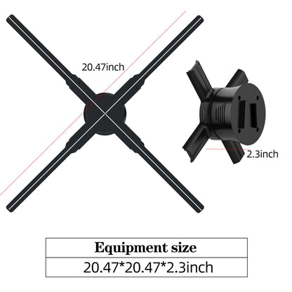 3D LED Hologram Fan Display with App Control and Optional Stand