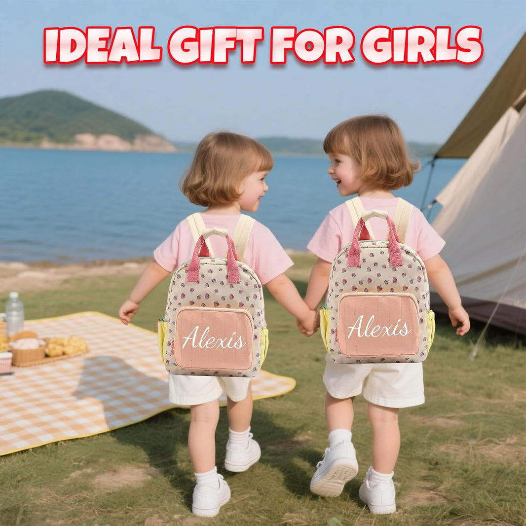 Personalized Strawberry Toddler Backpack