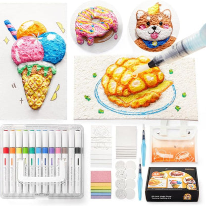Magic Water-Activated 3D Art Kit – 44-Piece Creative Painting Set