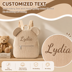 Personalized Corduroy Bear Kids Backpack