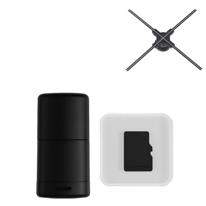 3D LED Hologram Fan Display with App Control and Optional Stand