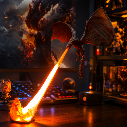 Dragon Flame Decor 3D Dragon Flame Book Nook Flying Fire Dragon Statue Unique Christmas Birthday Gift for Dragon Lovers Home USe