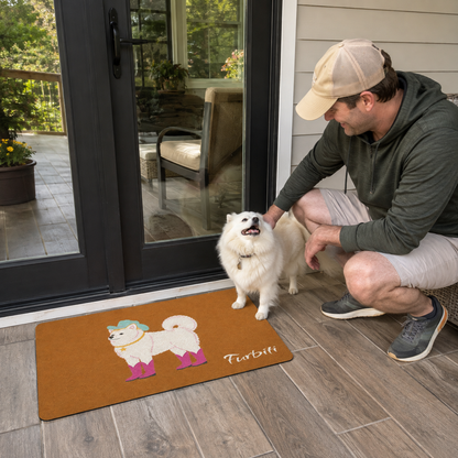 Beagle-Pink-Stiefel-Fußmatte