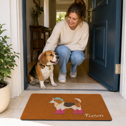 Beagle-Pink-Stiefel-Fußmatte