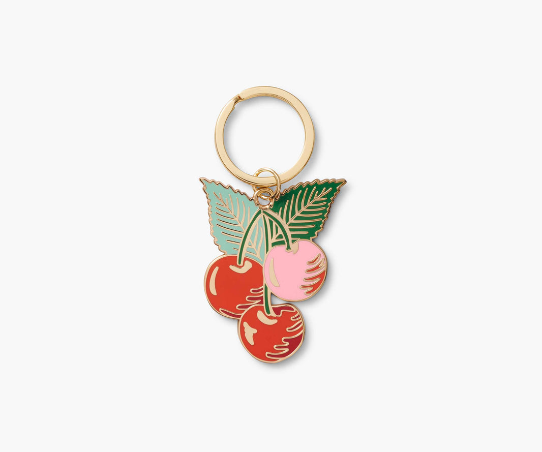 Emaille-Schlüsselanhänger - Kirschen